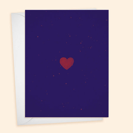 Valentine Heart on Blue