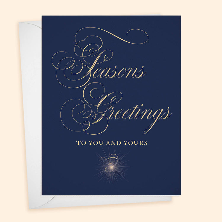 Seasons Greetings to You and Yours - Blue
