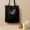 Origami Crane, Black Eco Tote Bag