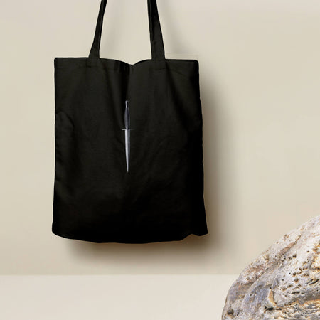 Dagger, Black Eco Tote Bag