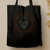 Glowing Skull, Black Eco Tote Bag