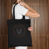 Glowing Skull, Black Eco Tote Bag