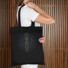 Sacred Geometry - Platonic Solids, Black Eco Tote Bag