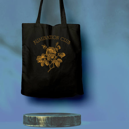 Rumination Club, Black Eco Tote Bag