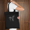 Origami Unicorn, Black Eco Tote Bag