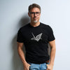 Origami Crane, Black T-shirt