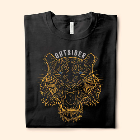 Tiger Outsider, Black T-Shirt