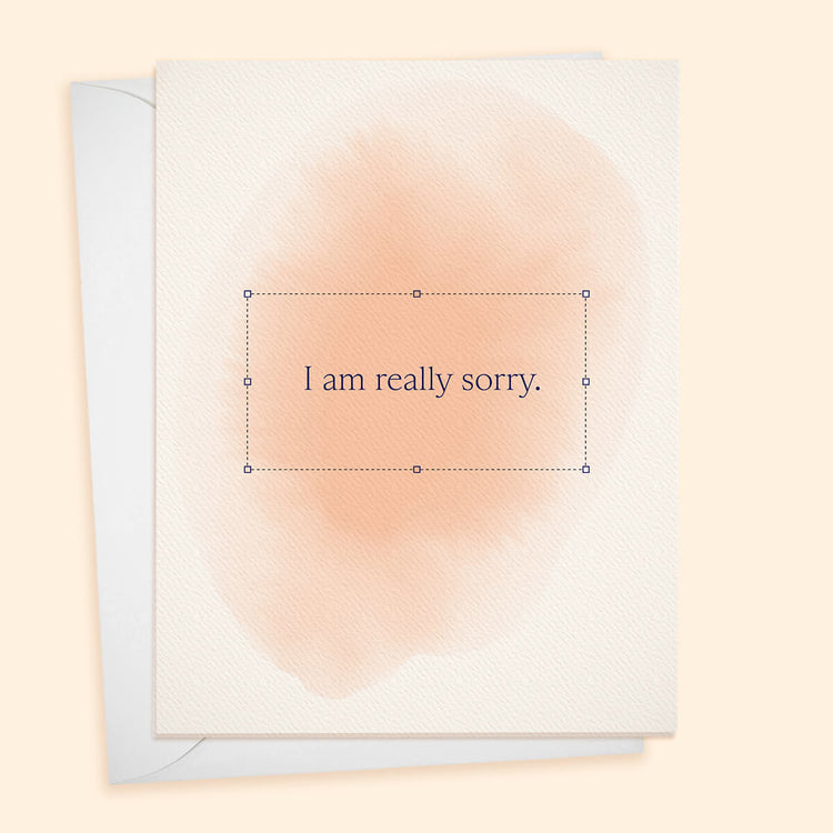 I am Really Sorry.