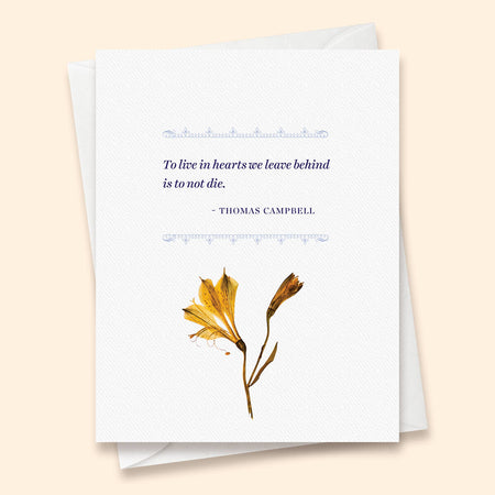 Thomas Campbell Sympathy Card