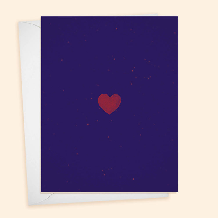 Valentine Heart on Blue
