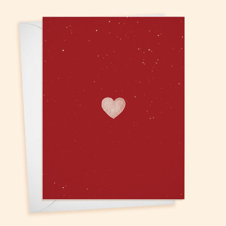 Valentine Heart on Red