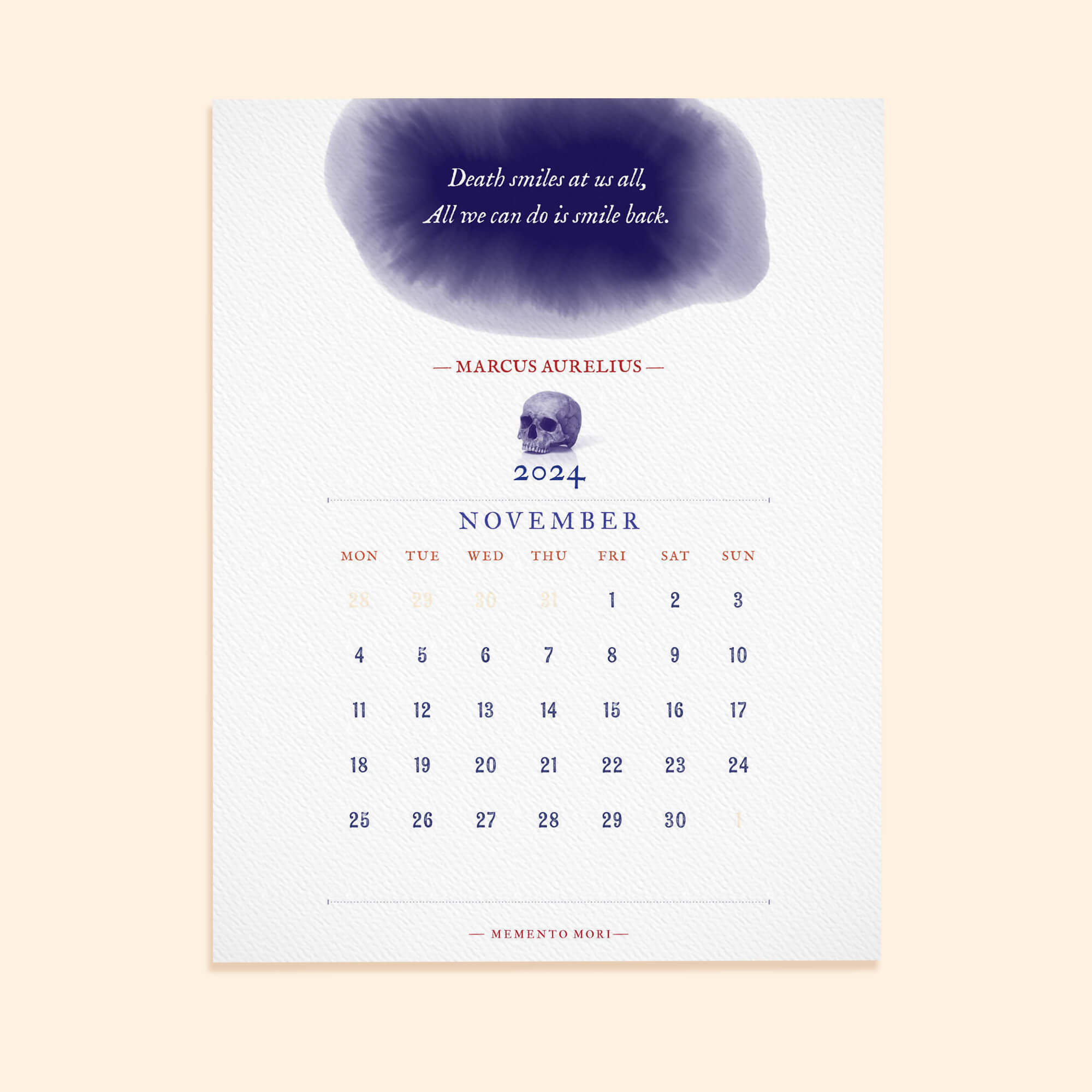 2024 Marcus Aurelius Desk Calendar