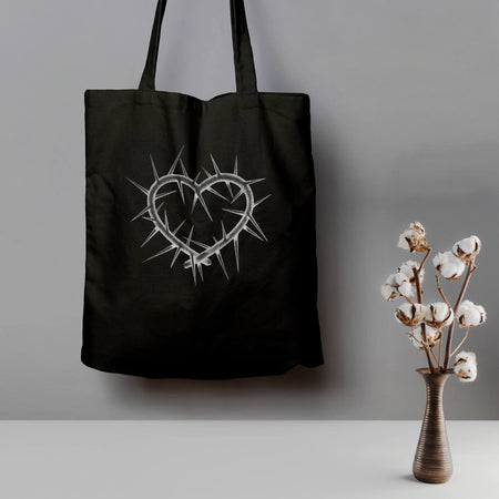 Heart of Thorns, Black Eco Tote Bag
