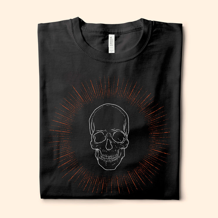 Glowing Skull, Black T-Shirt