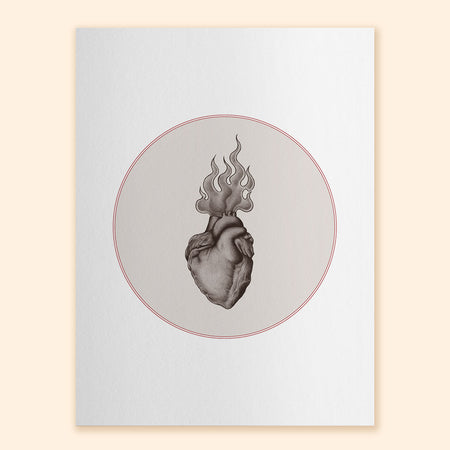 Burning Heart Respite Art Print
